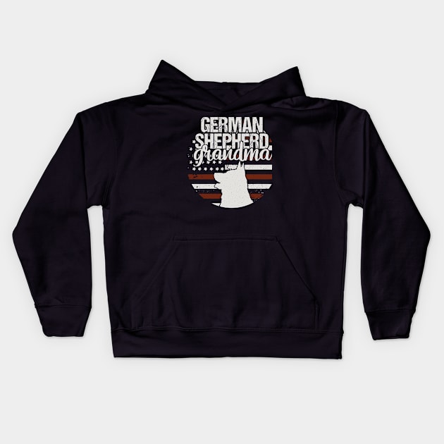 German Shepherd Grandma Kids Hoodie by Tesszero